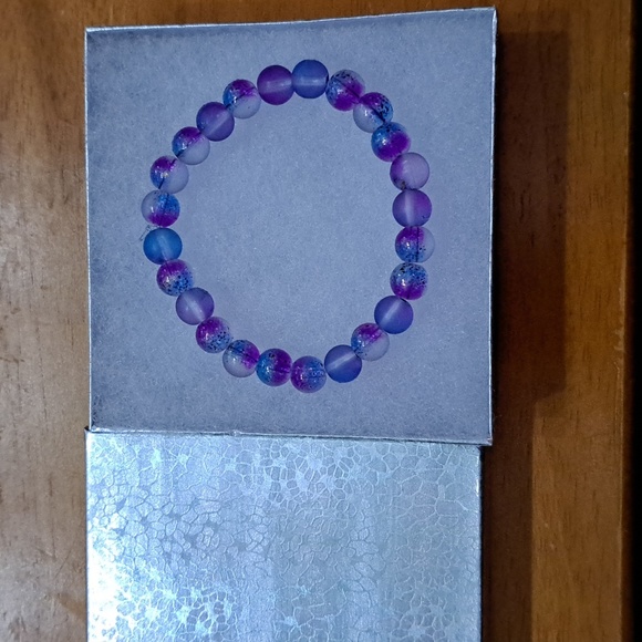 Violet Sparkle Matte Crystal Bracelet - Picture 8 of 8
